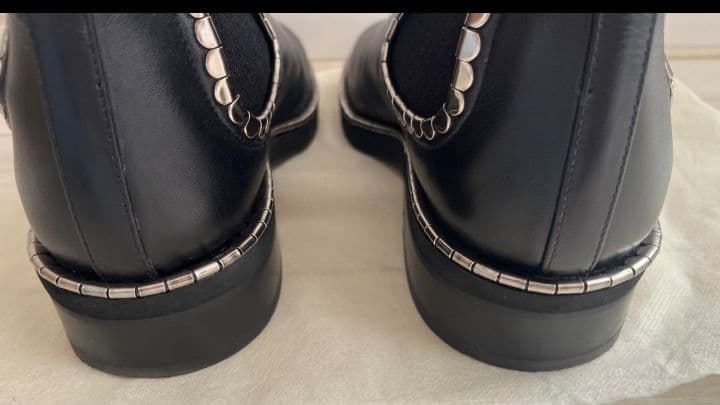 クロエ サイドゴアブーツ ショートブーツ レザー ブラック