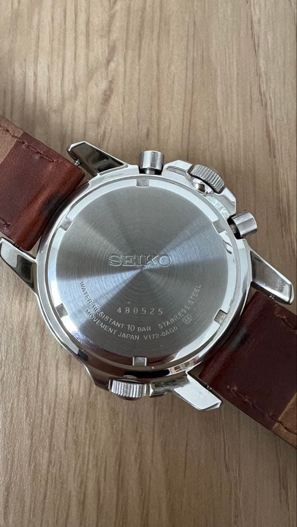 セイコー ソーラー腕時計 ミリタリーパイロット クロノグラフ 逆輸入品