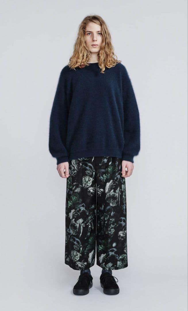 LAD MUSICIAN 20AW ラクーンニット プルオーバー ネイビー