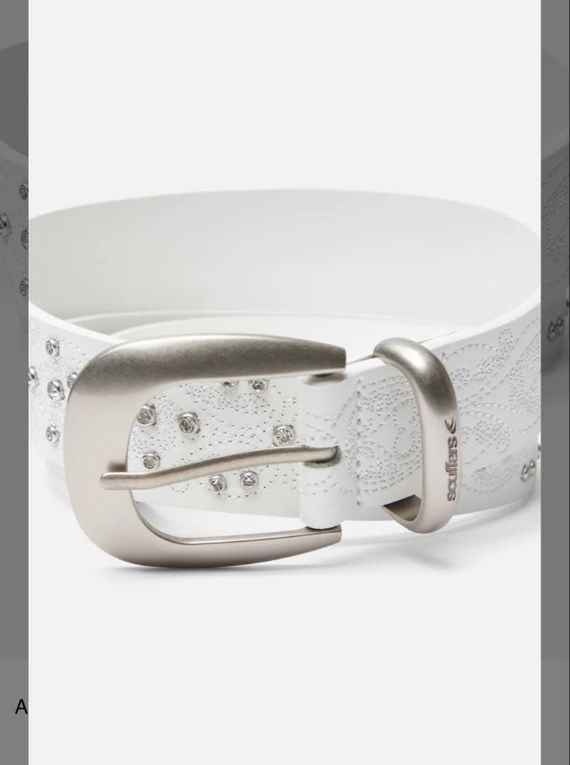 scuffers スタッズ付きホワイトベルト