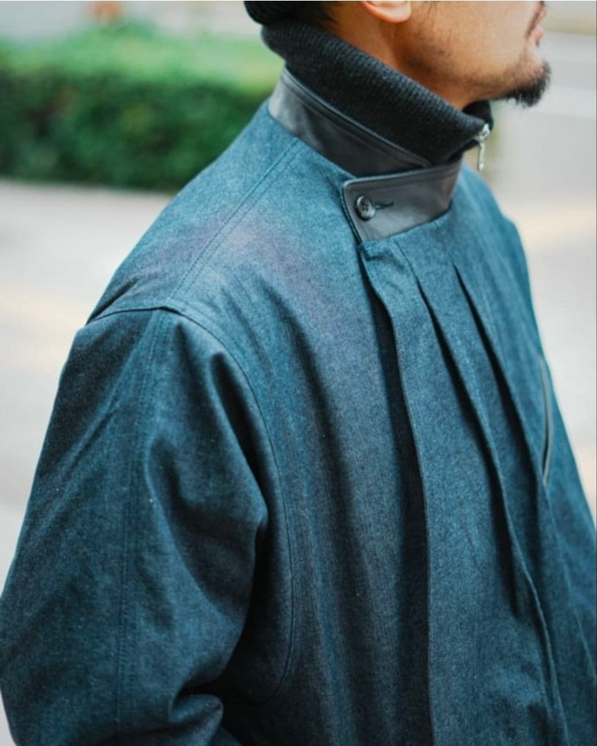 石*田様 デニム風ロングコート BURNABOINNE