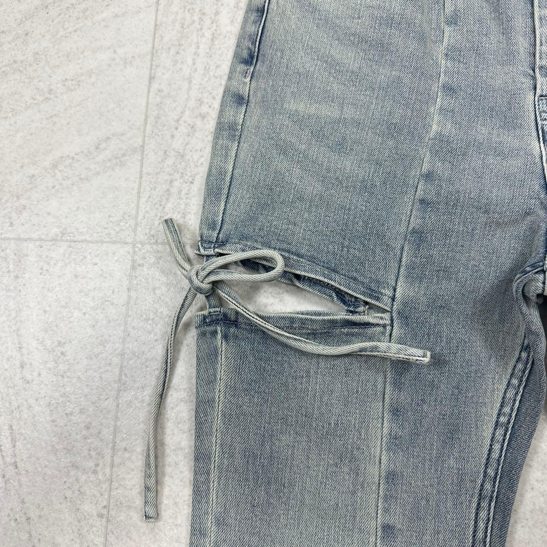 未使用タグ付【RESEXXY】カットアウト リボン デニムパンツ ICE M