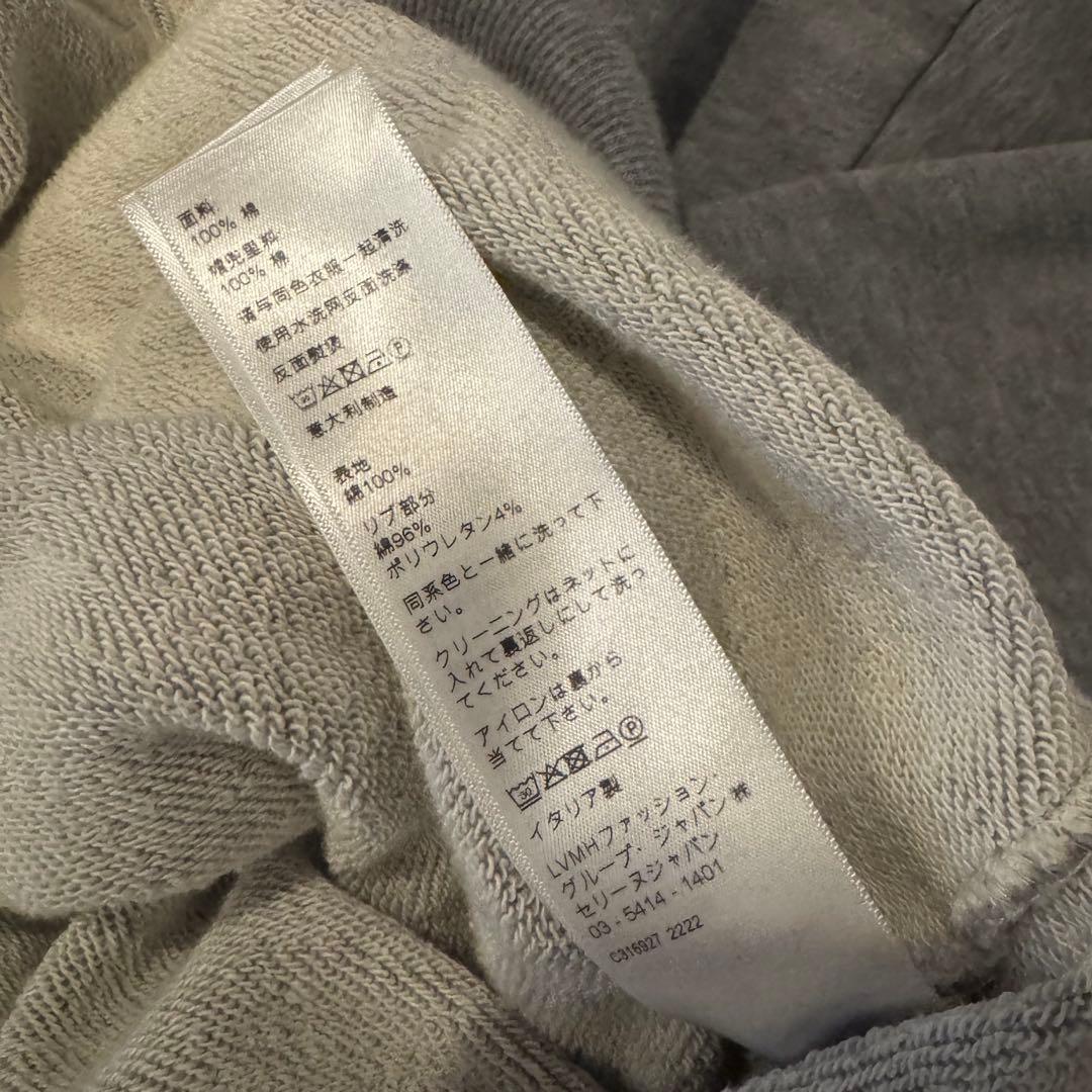 CELINE セリーヌ ロゴ紐 パーカー グレー Lサイズ