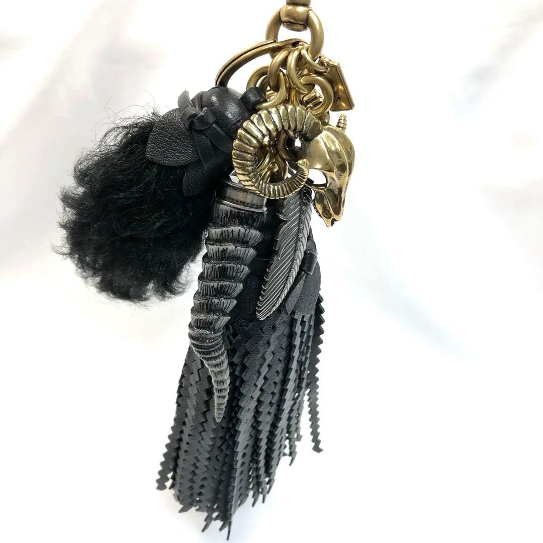 【美品✨希少】　コーチ　バッグチャーム　チャーム　キーリング　ラムスカル