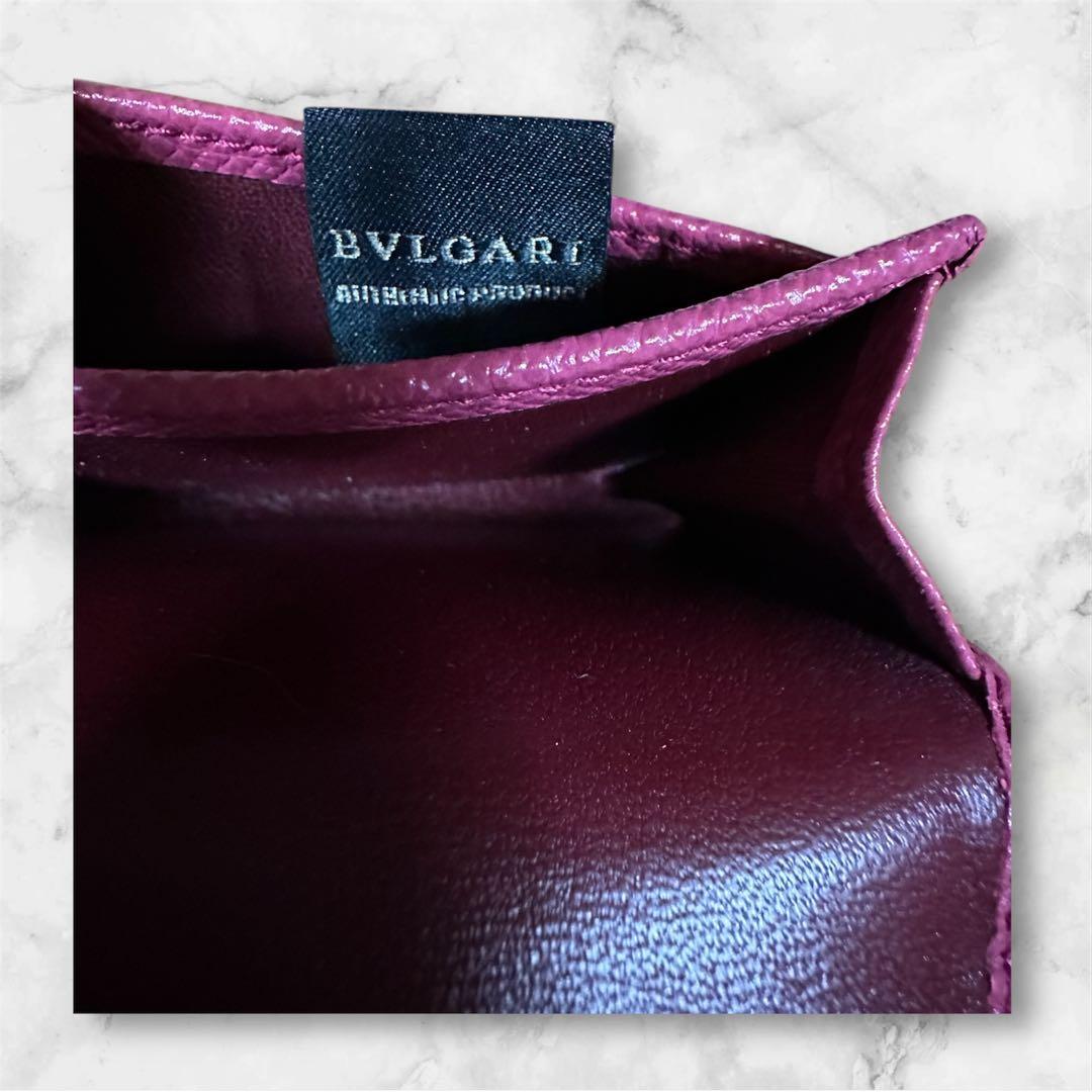 ブルガリ 名刺入れ カードケース ロゴクリップ レザー ビジネス