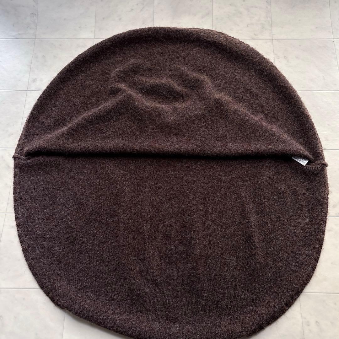 中川政七商店 アルパカ混 ニットポンチョ 茶 ブラウン 重ね着 フリーサイズ