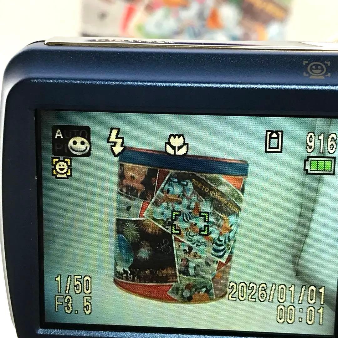 リーダー付き【動作確認済】PENTAX Optio M60 ブルー