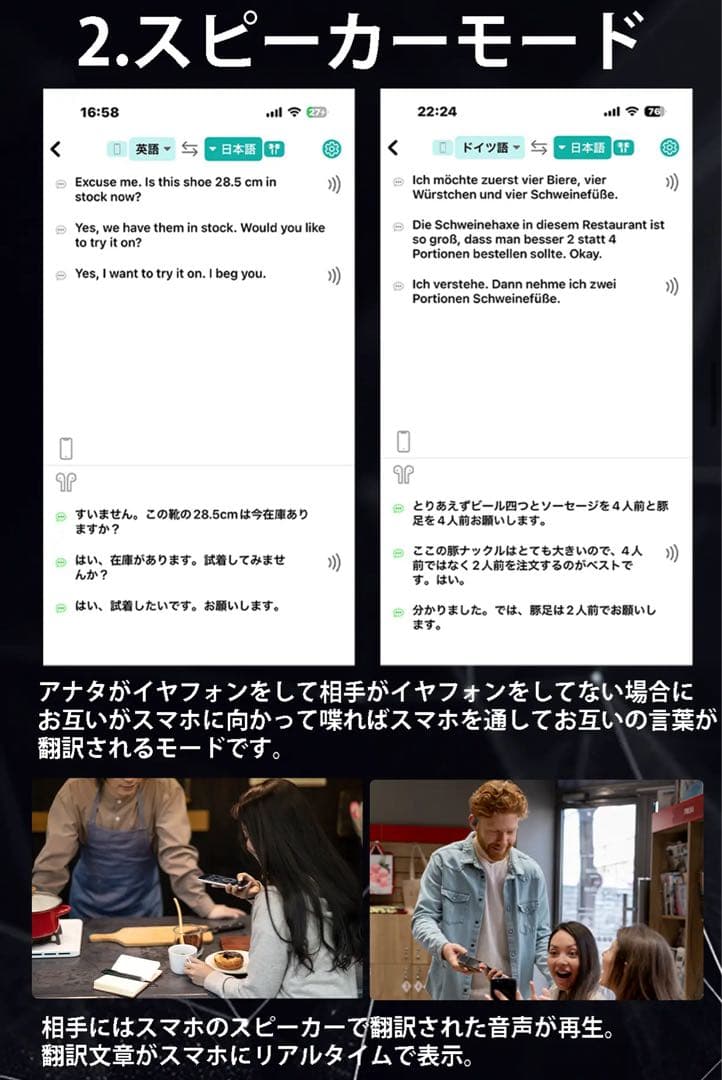 VTrans 7days AI 翻訳 ＆ 通訳 イヤホン　イヤフォン 海外旅行