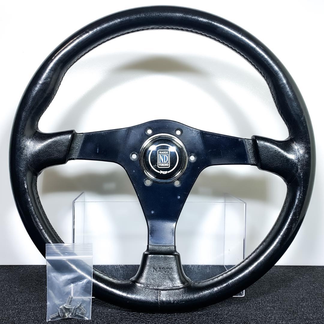 ナルディ ガラ3 レザーステアリング 36φ新品ホーンボタン・ネジ付