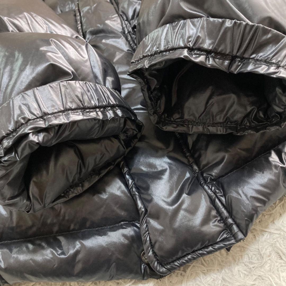 17210✨コルマー 52 LL シャイニー 肩ロゴ ダウンジャケット ブラック