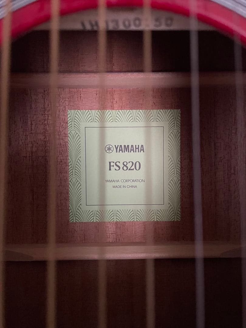 YAMAHA アコースティックギター FS820 ルビーレッド 付属品つき