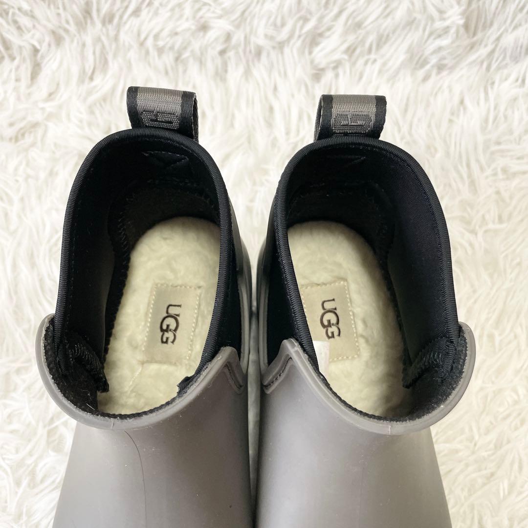 未使用級✨UGG DROPLETドロップレット レインブーツ グレー系 25.0