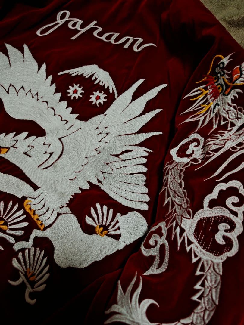 未使用近 BILLVAN２面用 別珍 日本限定 ワニ ワシ スカジャン 美品