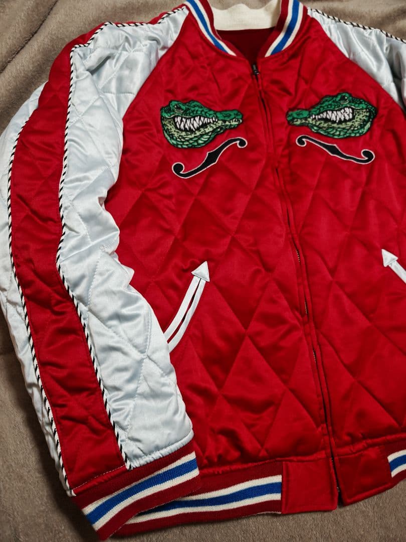 未使用近 BILLVAN２面用 別珍 日本限定 ワニ ワシ スカジャン 美品