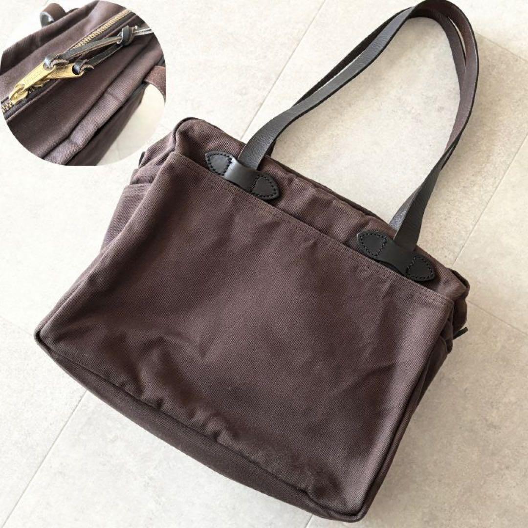 廃盤色 フィルソン ジッパー トートバッグ ブラウン USA製 肩掛け A4収納