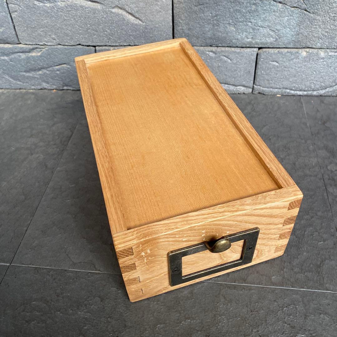 木製ブックスタンドとティッシュボックス ホワイトオーク無垢　オーダー品2点