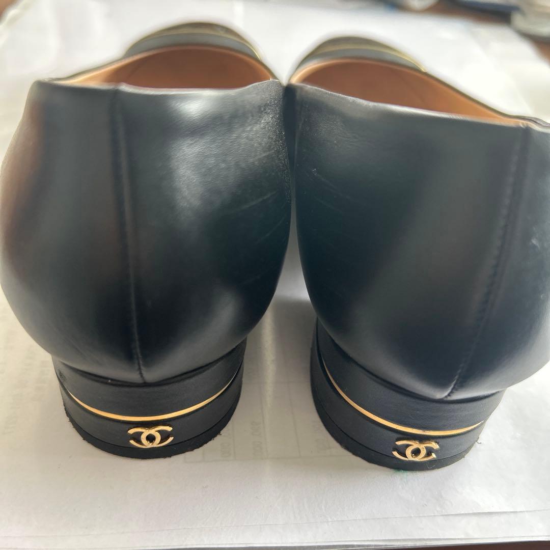 美品✨　CHANEL　36.5(23.5) レザー　ココマーク　シンプル　高級感