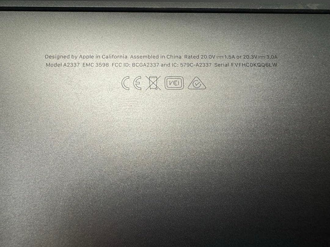 メ*r様 ジャンク MacBook Air M1 A2337