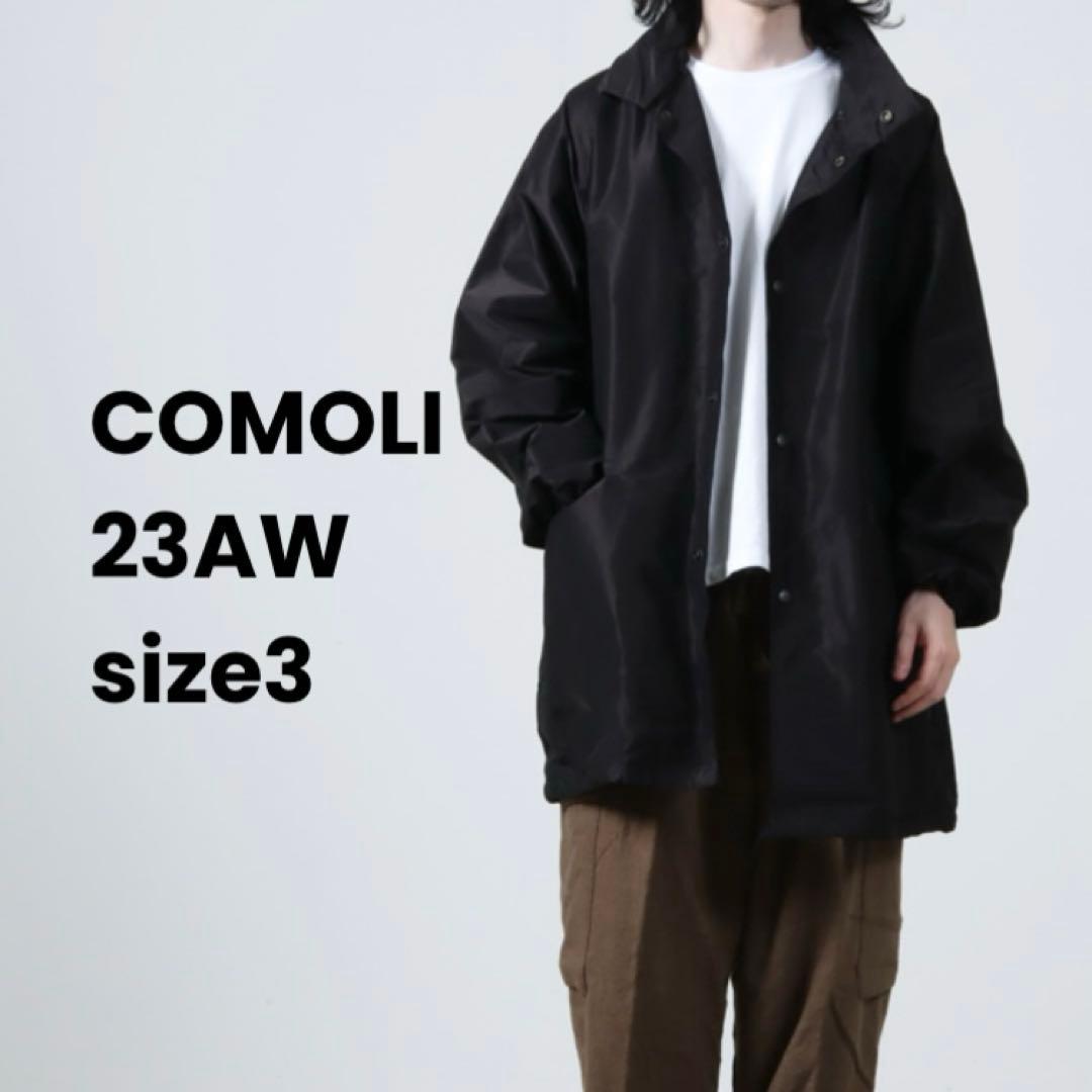 COMOLI コモリ 23AW コットンシルク フーデッドコート size3