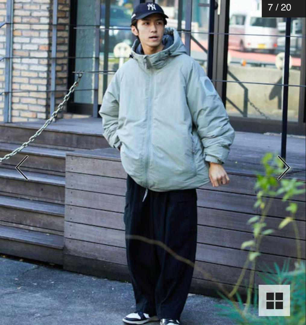 【最終値下げ】HOODIE DOWN フーディーダウンジャケット グレー/M