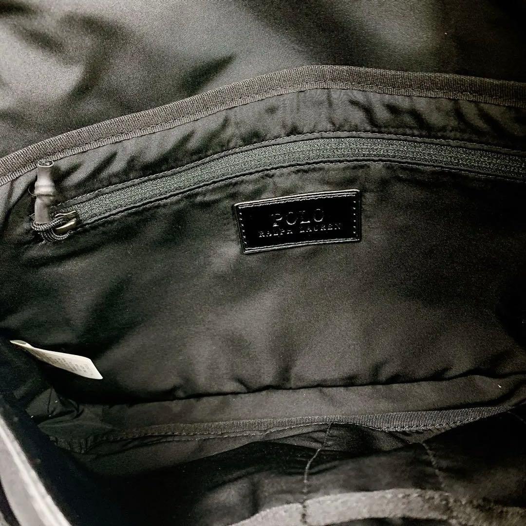 【美品✨】ポロ ラルフローレン メッセンジャーバッグ ショルダー レザー 黒