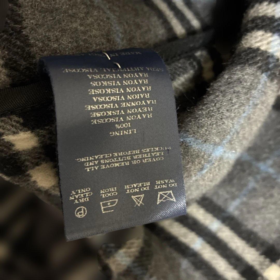 美品　バーバリー Burberrys ダッフルコート ノバチェック柄　グレー