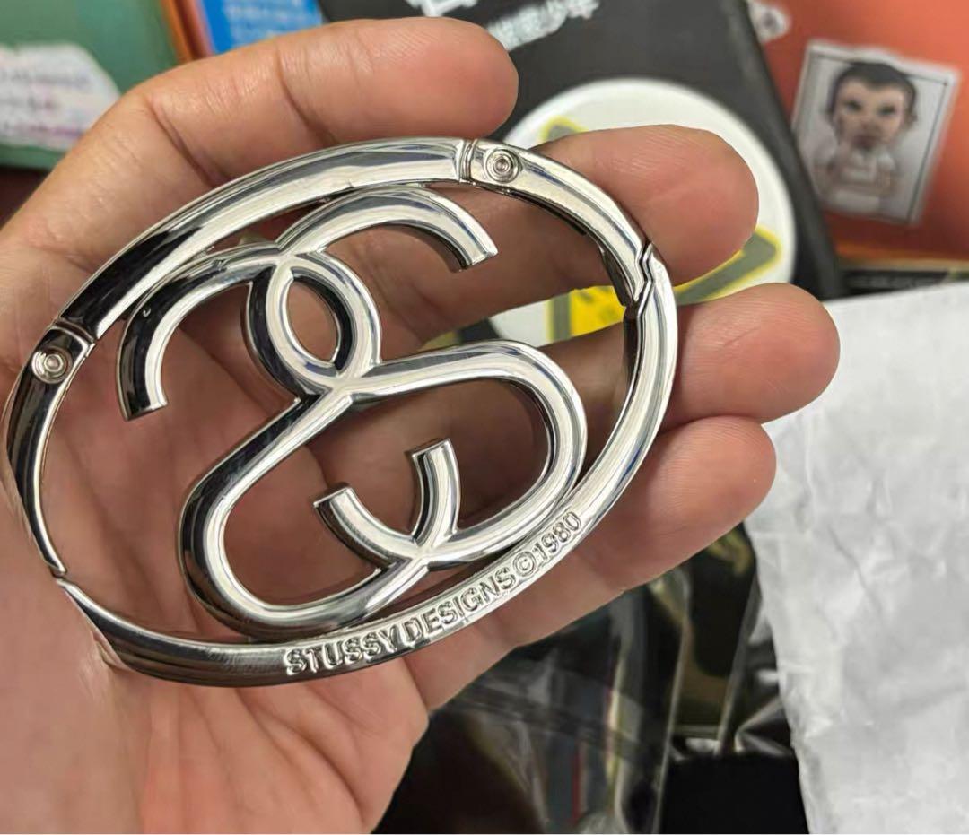 新品　Stussy SS LINK CARABINER Silver カラビナ