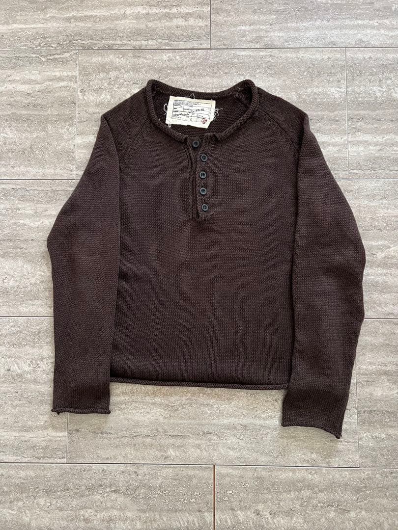 トップス NO/FAITH STUDIOS BUTTON KNIT BROWN