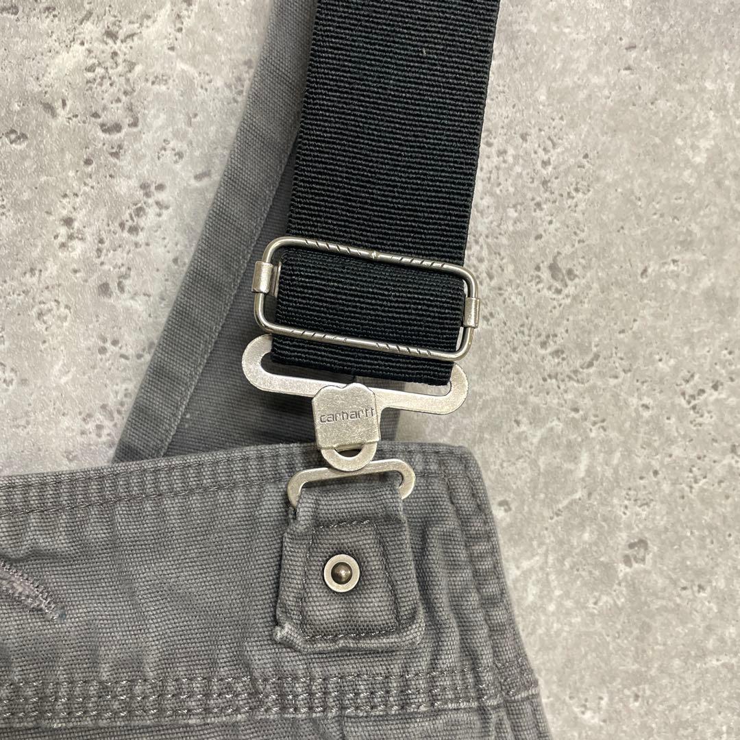 カーハート　オーバーオール　ダブルニー　ビックサイズ　グレー　W46 L34