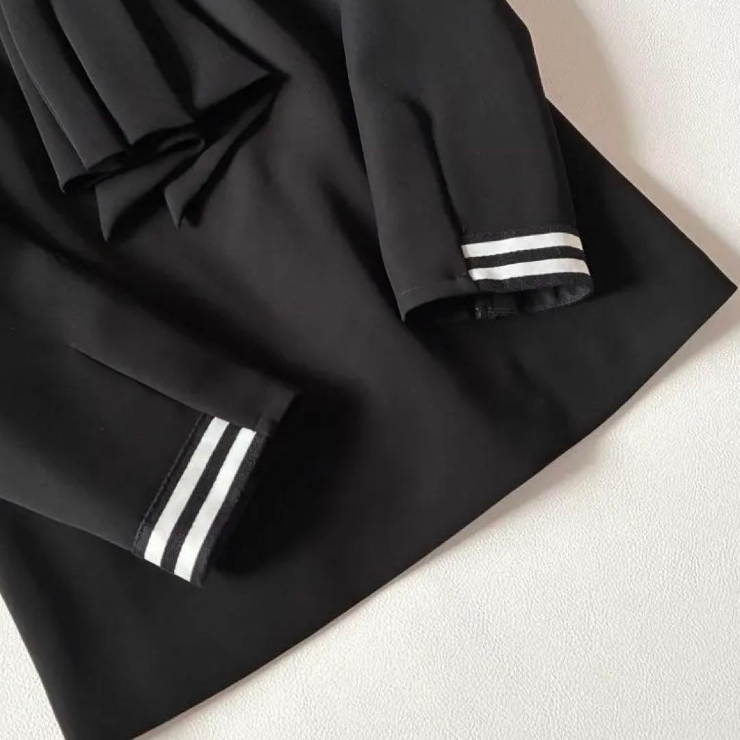 ボーダーズアットバルコニー　パールボウタイ ブラウス　ブラック　36