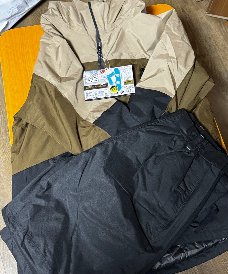 イージス 防水防寒スーツ Lスノーブラウン スキー スノーボード ウェア