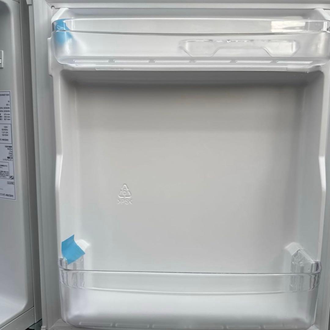 ほぼ未使用 MAXZEN 2024年製 冷蔵庫 85L 2ドア 静音 幅47cm