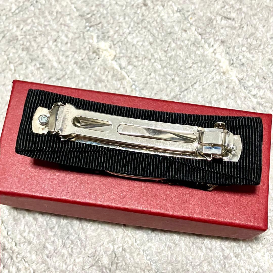 フェラガモ［バレッタ］ヴァラ　ラインストーン　ヘアバンド　ブラック　箱付き