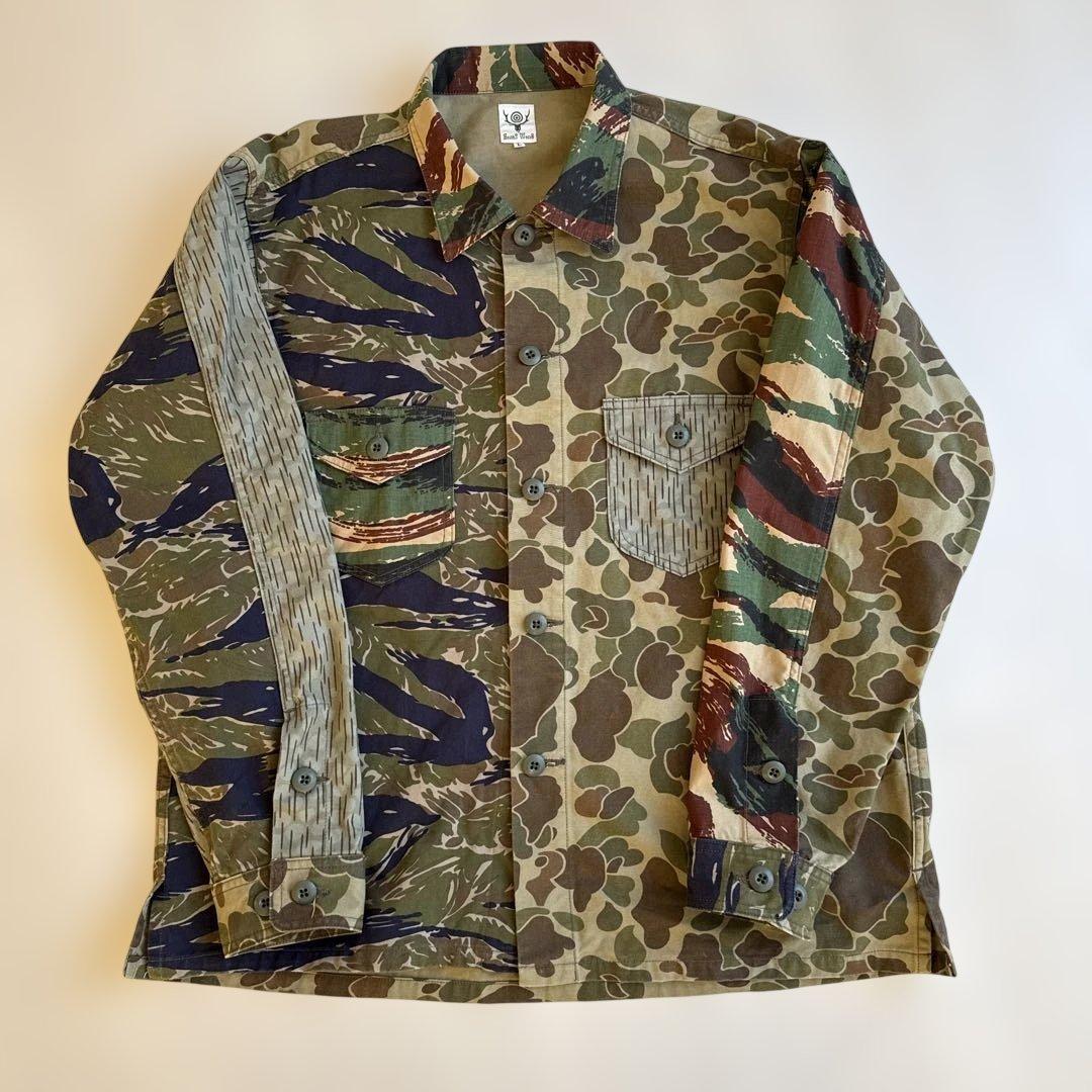 SOUTH2 WEST8 迷彩シャツ　サイズL