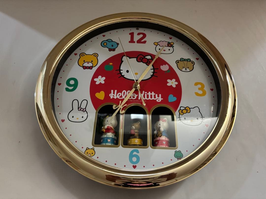 レトロ ハローキティ からくり時計 掛け時計