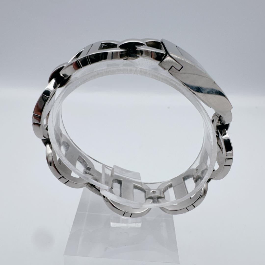 【美品】 DIOR マリス スクエア CDロゴブレス シルバー ブラック 腕時計