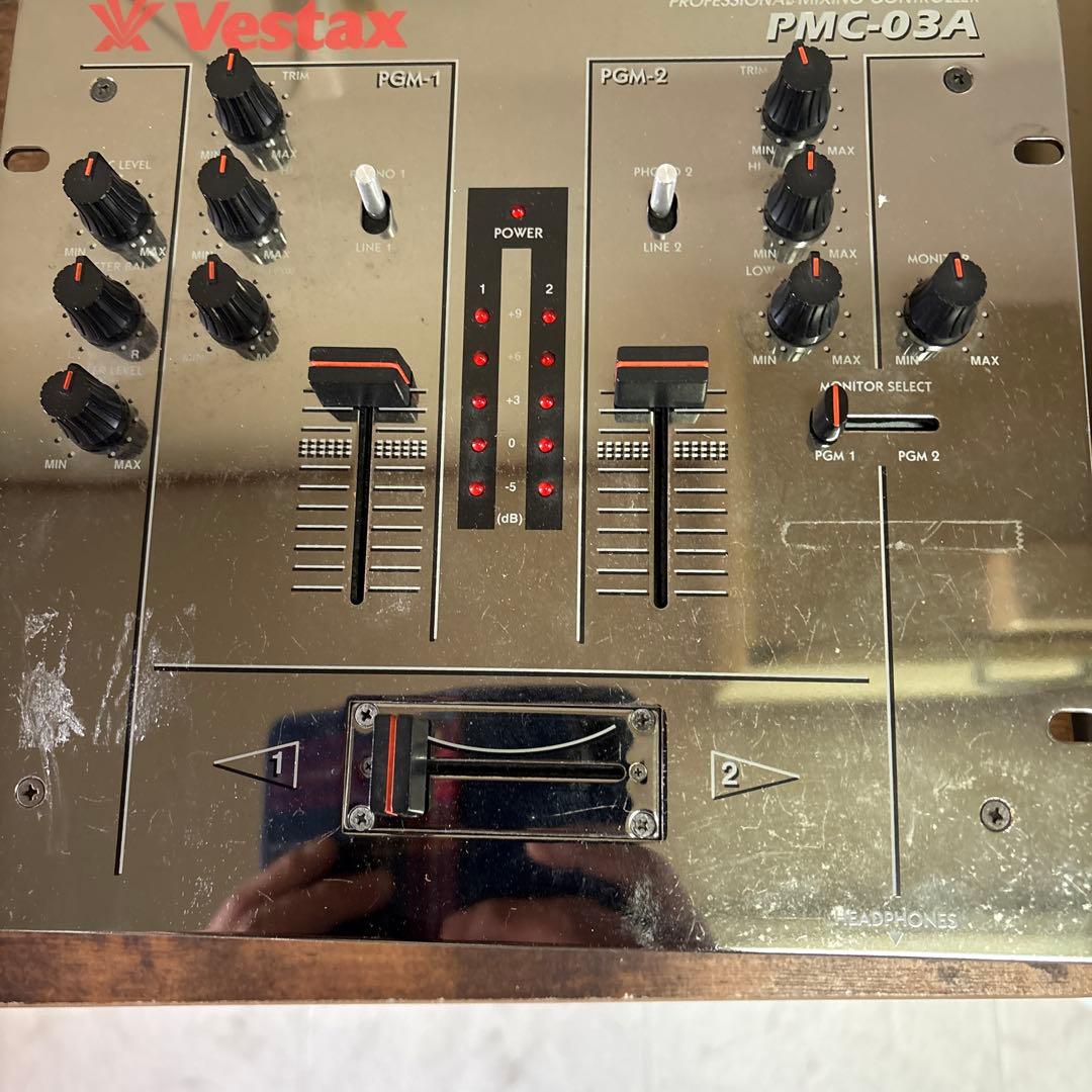 DJミキサー\"VESTAX\"PMC-03A純正アダプターつき！通電確認済み！