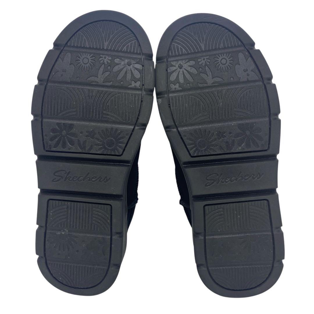 【極美品】 スケッチャーズ　24cm スリップインズ ムートンブーツ ブラック