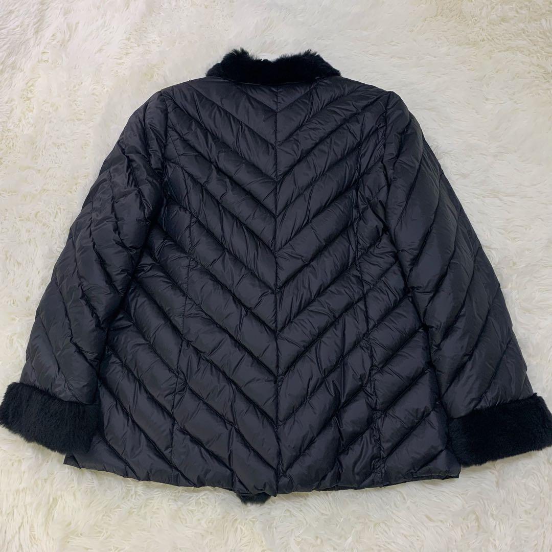 【未使用タグ付き】 最高級 レッキスラビット ファー ダウン ジャケット 黒