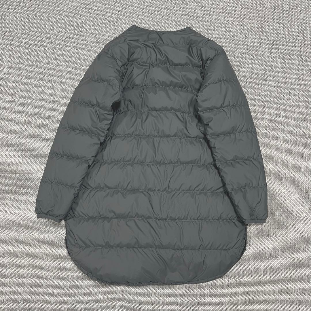 極美品✨️オーシバル ライトダウンコート グレー 1 ノーカラー キルティング