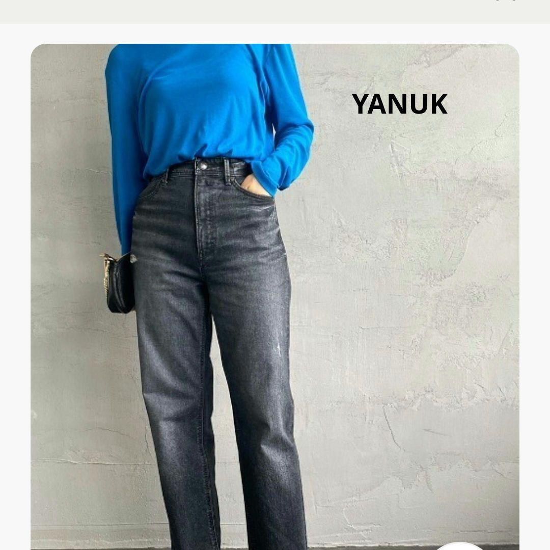 【お値下げ歓迎】 YANUK　別注 LEA ボーイズストレートブラックデニム