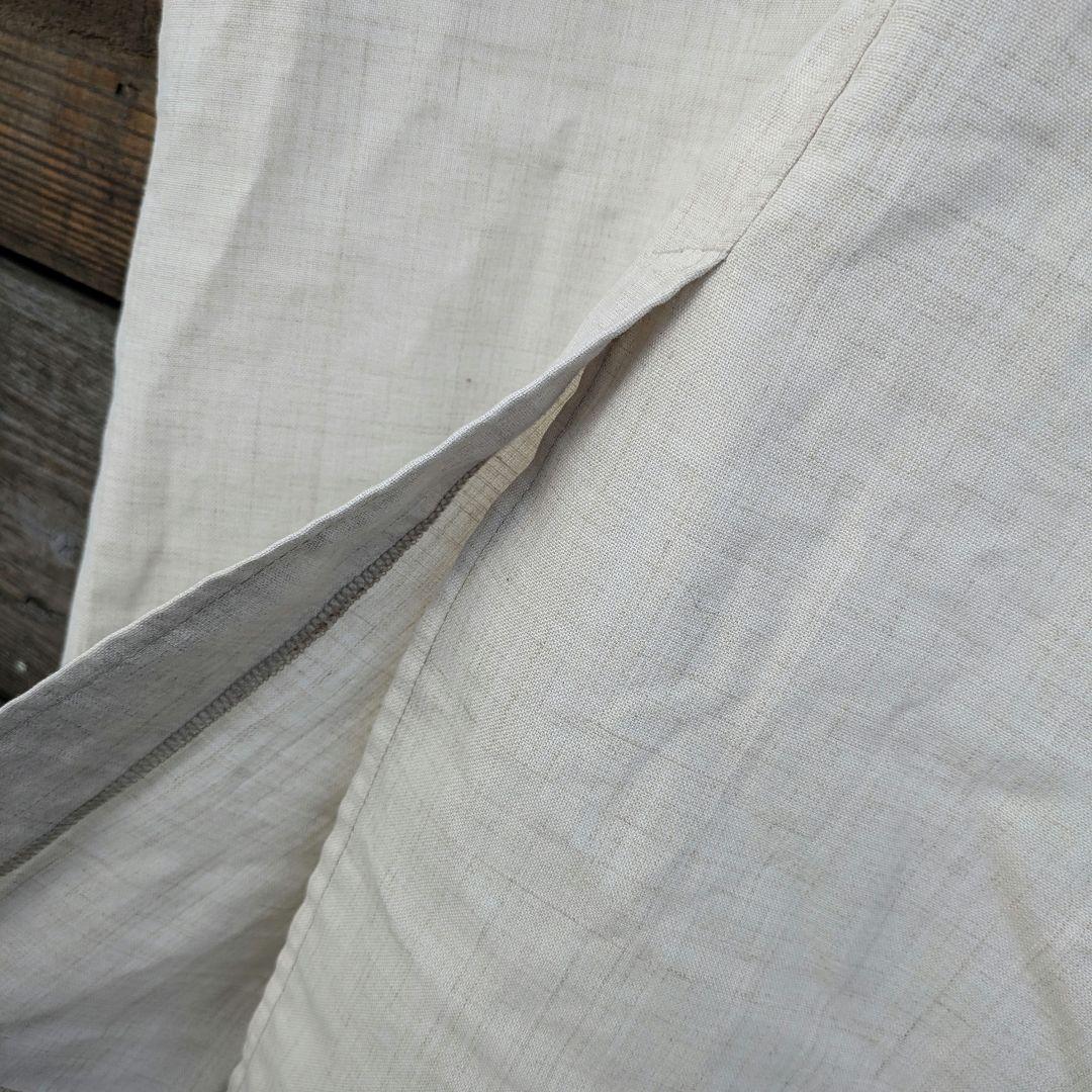 60s　英国製　Dunn&Co　亜麻　リネンジャケット　マルチポケット　生成り