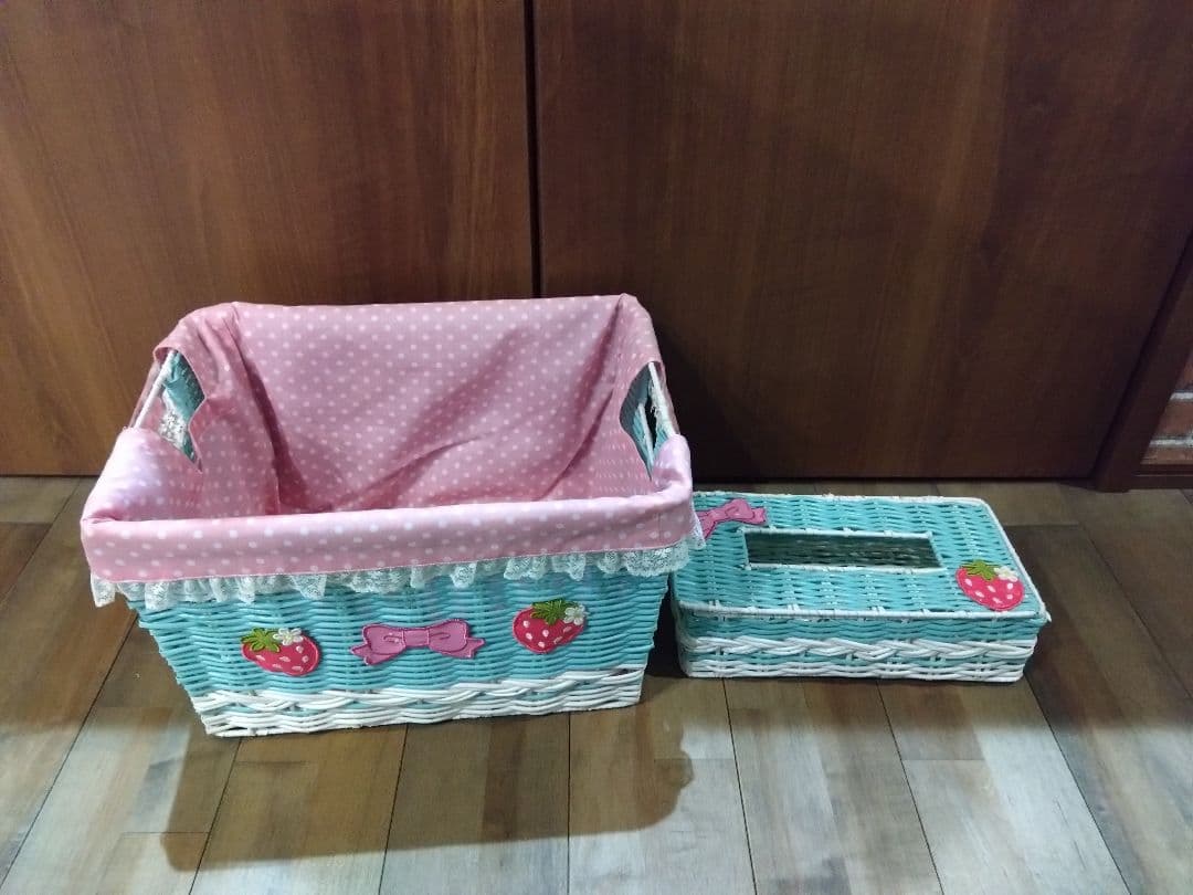 マザーガーデン　希少　かご　収納ボックス　ティッシュケース　野いちご