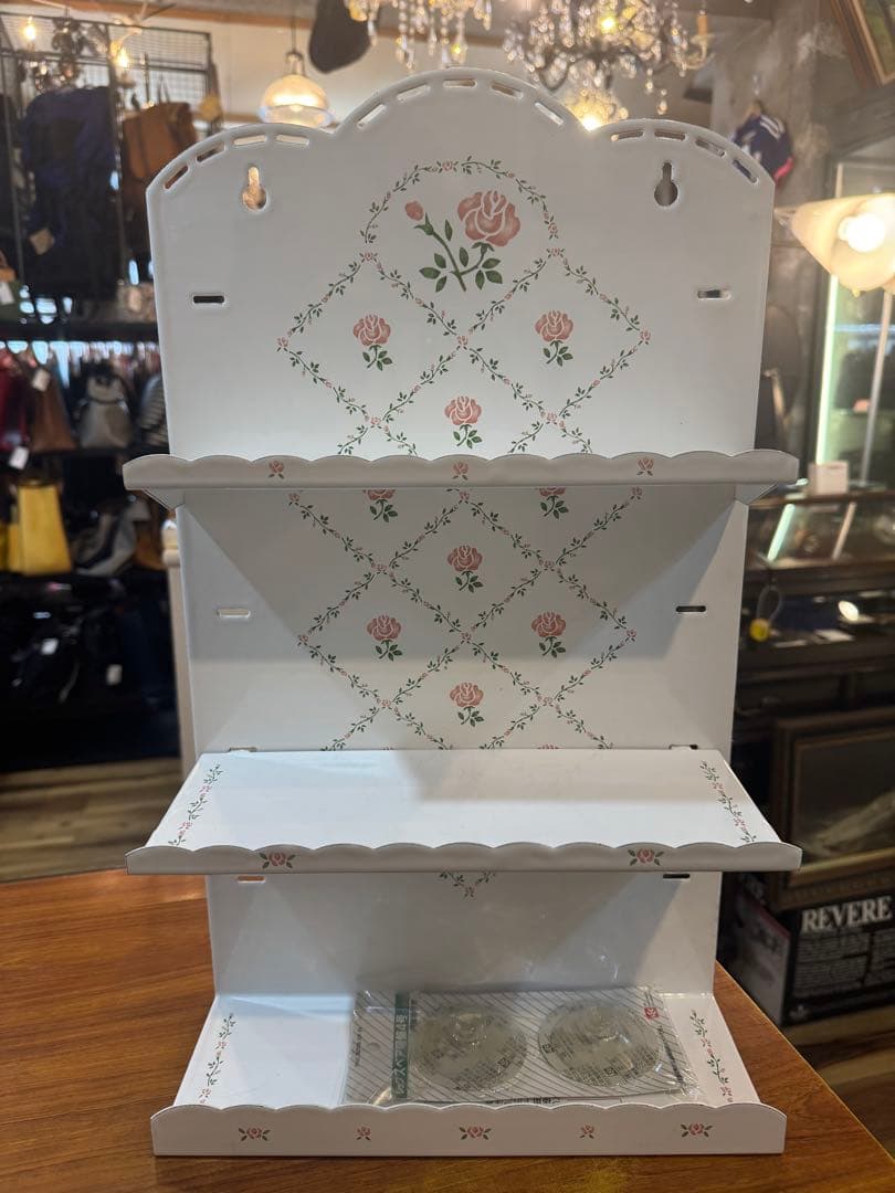 247＊■ホーロー　レードルラック　シェルフ　ホワイト　50×30　3段