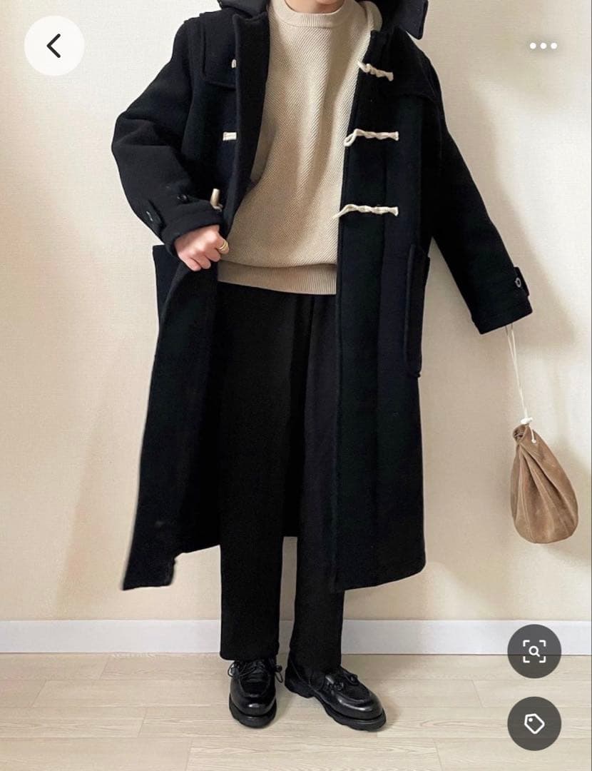 LENO 黒 ダッフルコート サイズ1