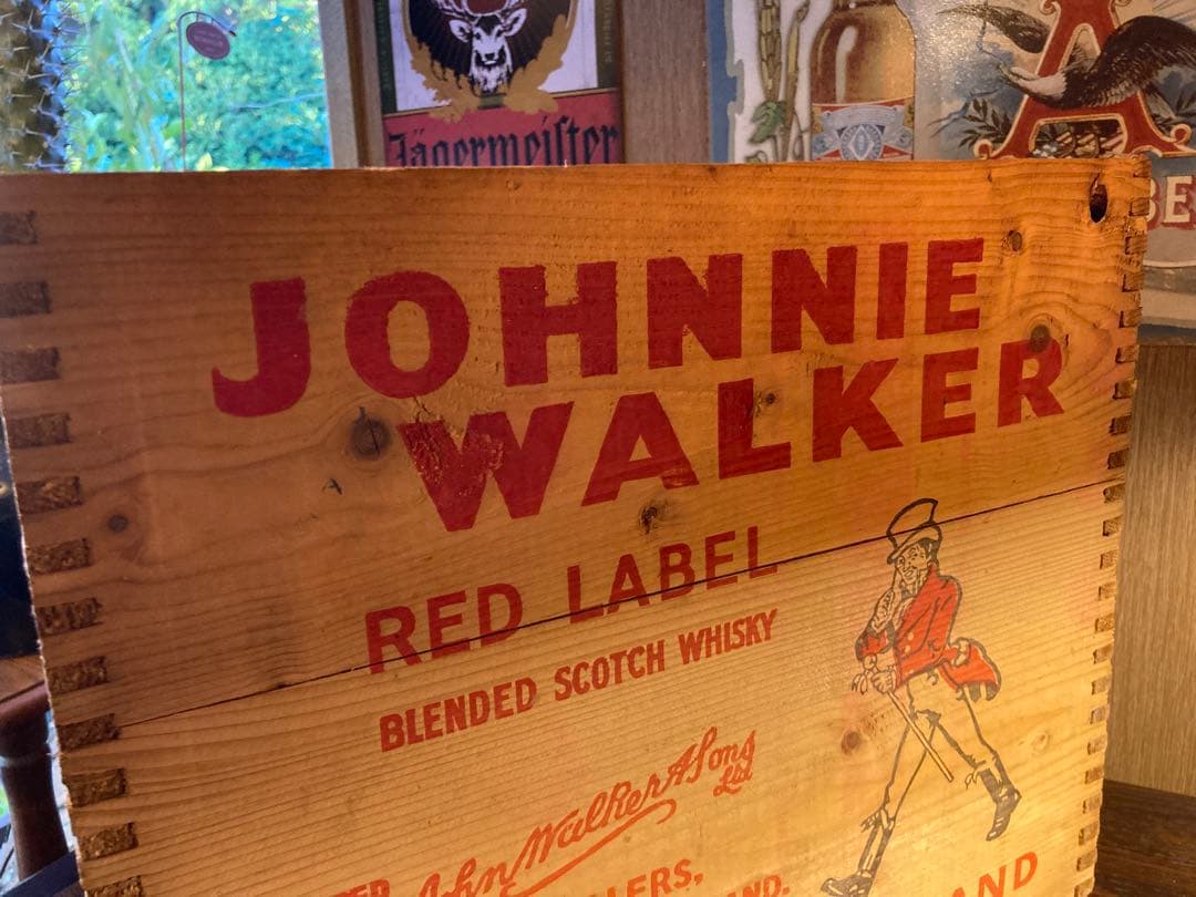 ジョニーウォーカー ウイスキー ヴィンテージ 木箱 英国 イギリス 昭和 レトロ