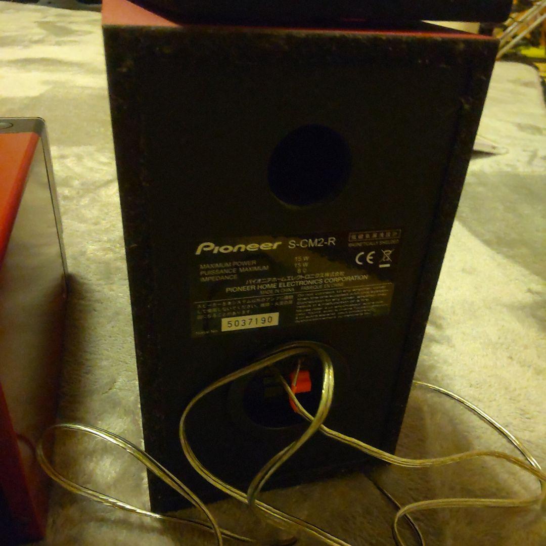 Pioneer ミニコンポ 赤 リモコン付き　CM32