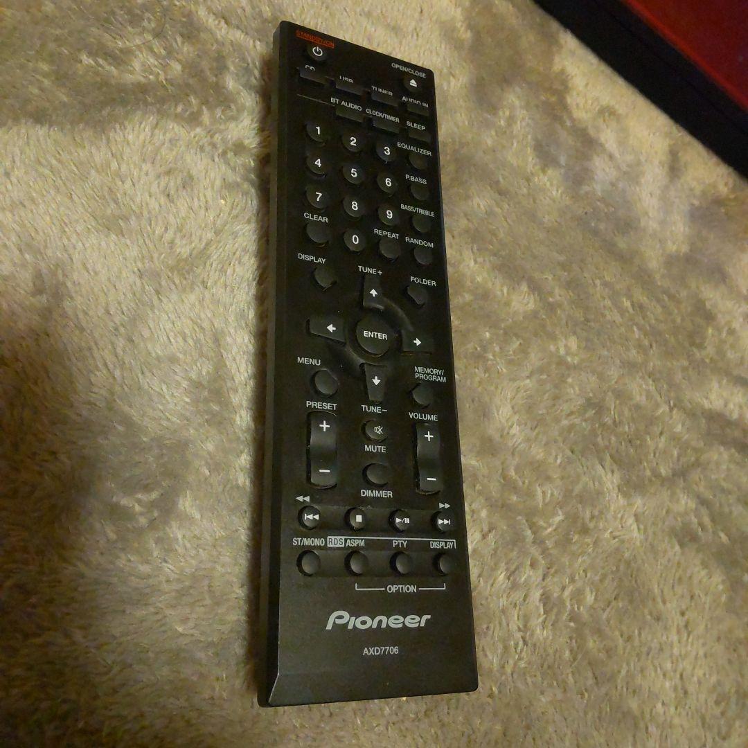 Pioneer ミニコンポ 赤 リモコン付き　CM32