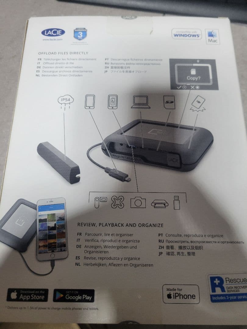 外付けハードディスク・ドライブ LaCie DJI Copilot 2TB BOSS SERIES HDD