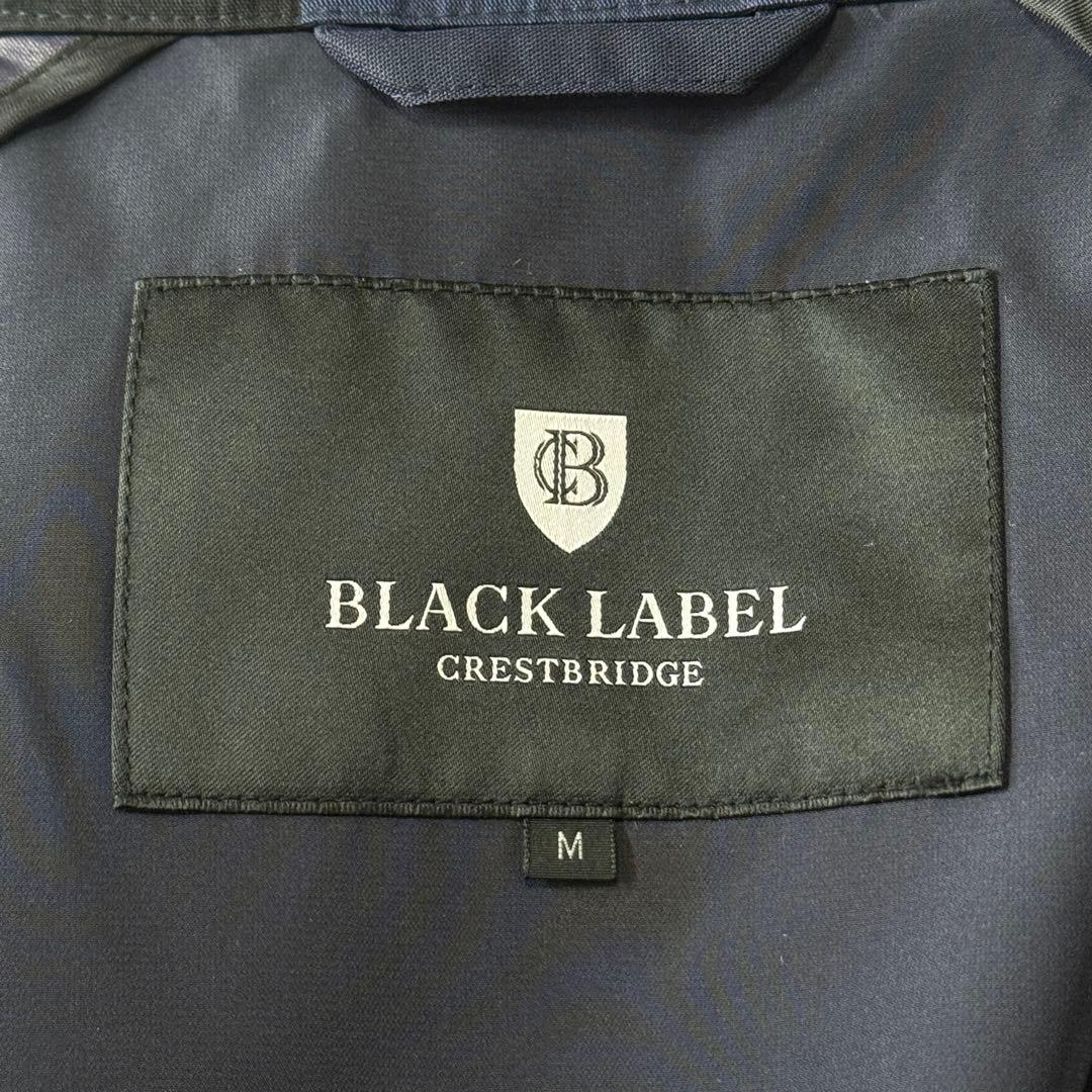 美品 ブラックレーベルクレストブリッジ 撥水 モッズコート チェック フーデッド